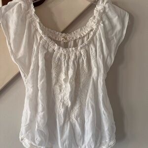 Hollister White Textured Blouse